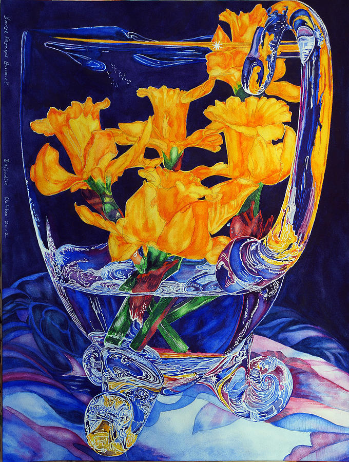 Flower Painting - Narcisses dans un Vase from Master Class by Xavier Francois Hussenet