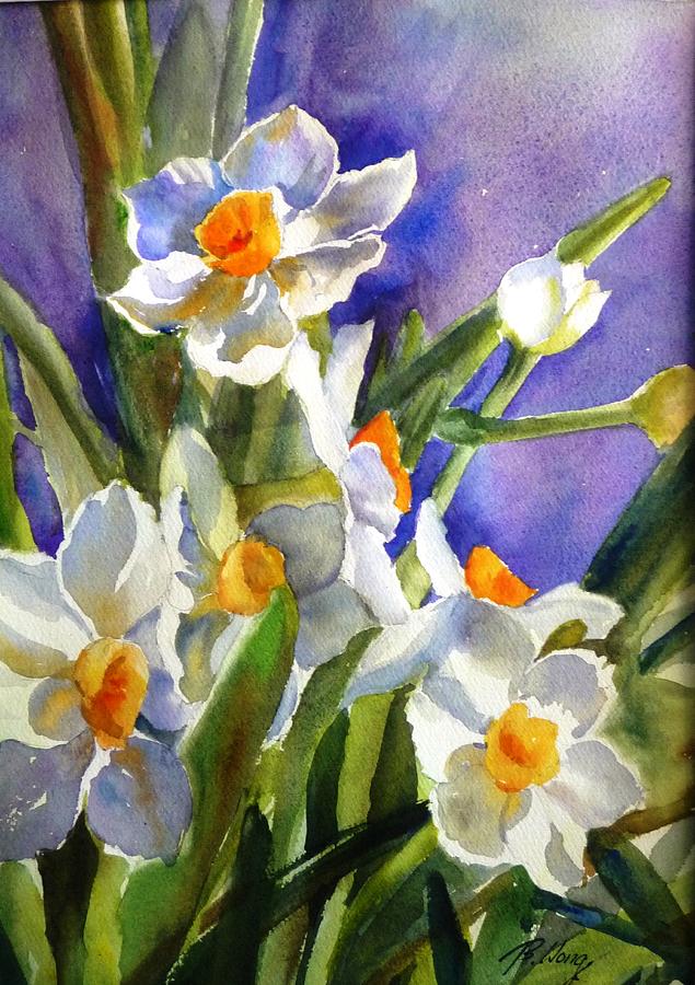 Narcissus Painting by Betty M M Wong
