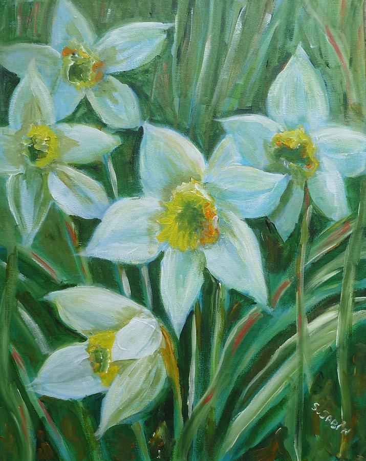 Narcissus Painting by Saga Sabin
