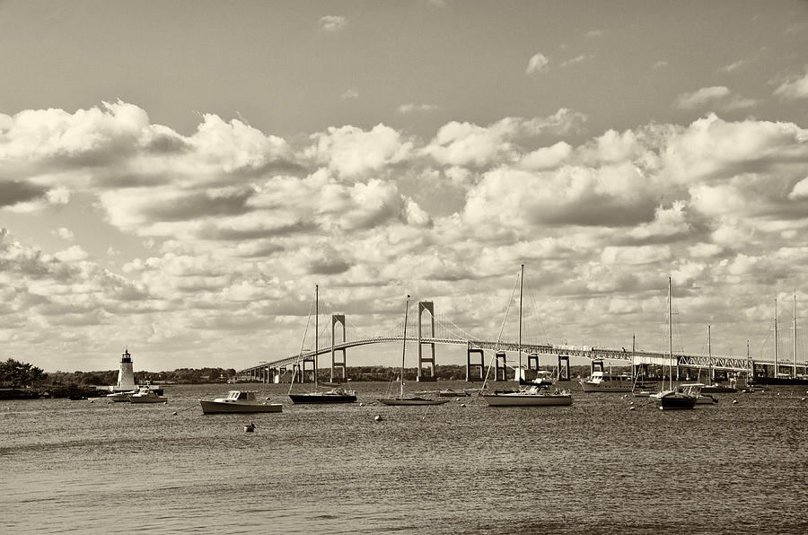 Narragansett Bay in Sepia Photograph by Bill Cannon