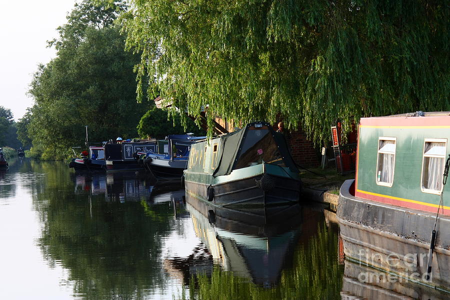 Narrow Boats on the Canal Photograph by Jeremy Hayden