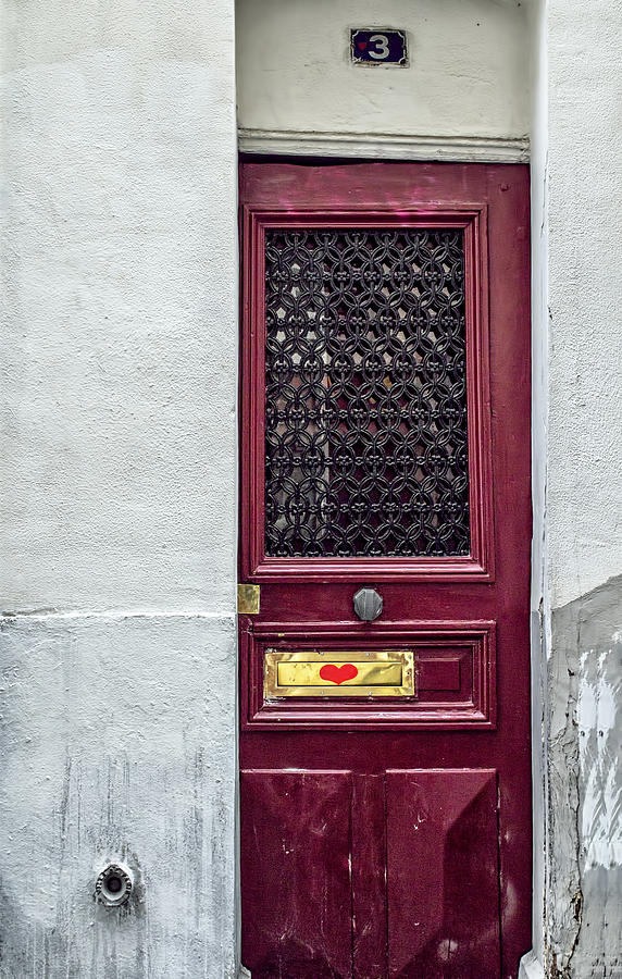 Paris Photograph - Narrow Heart Door by Georgia Clare