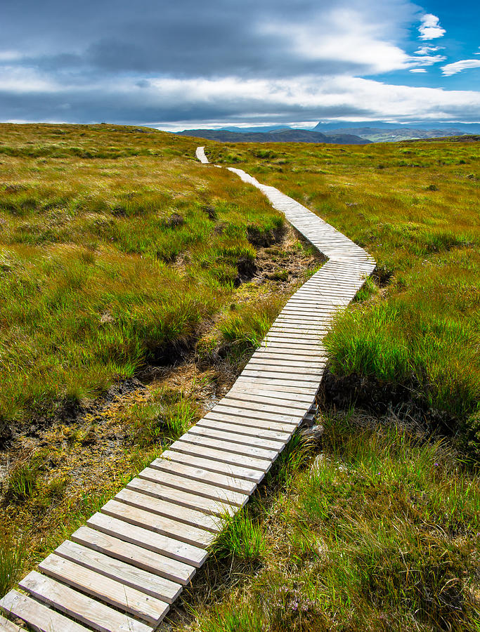Narrow path to the sky Photograph by Andreas Berthold