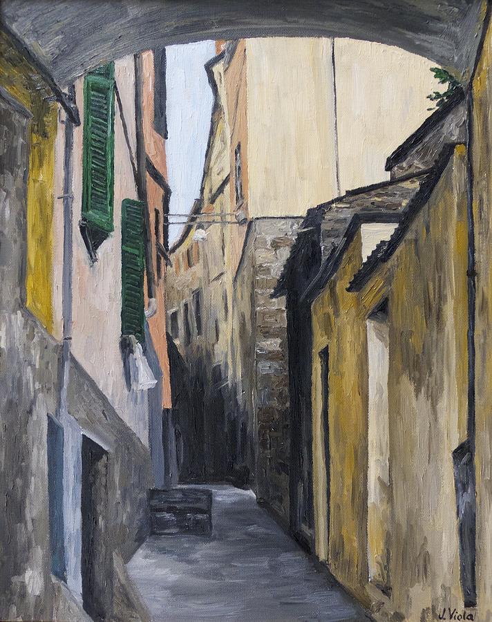 Cinque Terre Painting - Narrow Street 2 by Jennifer Viola