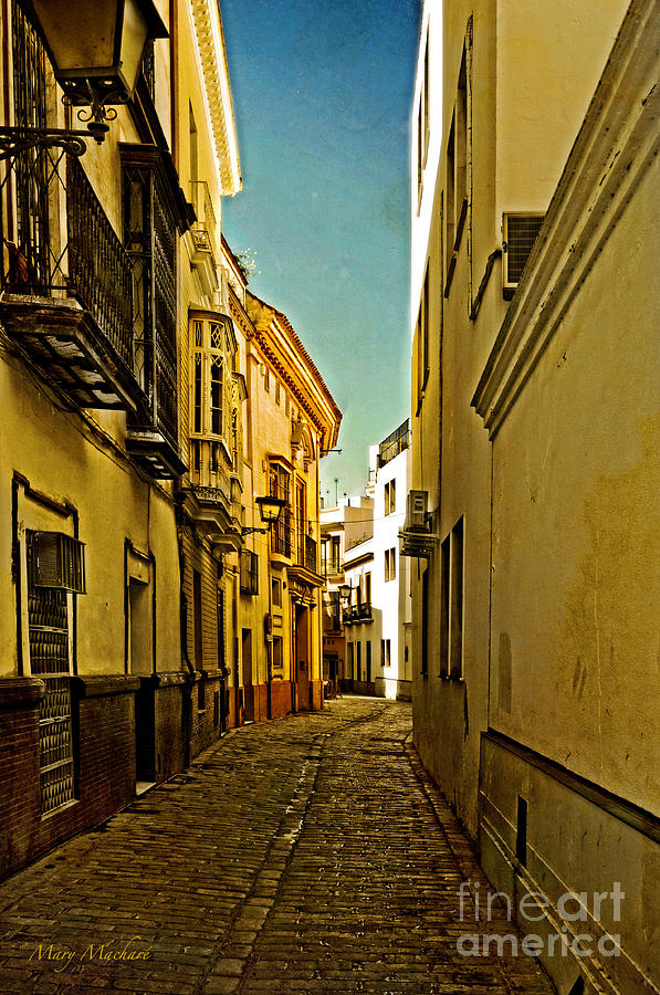 Narrow Street in Seville Photograph by Mary Machare