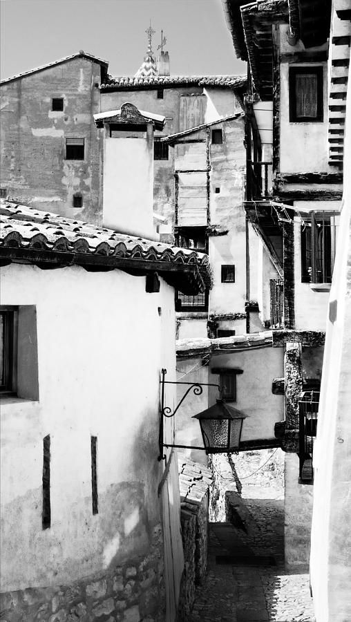 Narrow Streets of Albarracin  Black and White Photograph by Weston Westmoreland