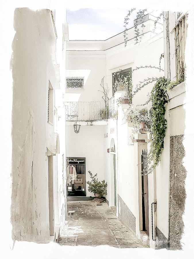 Narrow Walkway of Capri Photograph by Julie Palencia