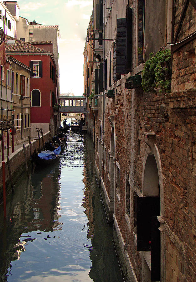 Venice narrow waterway Photograph by Walter Fahmy