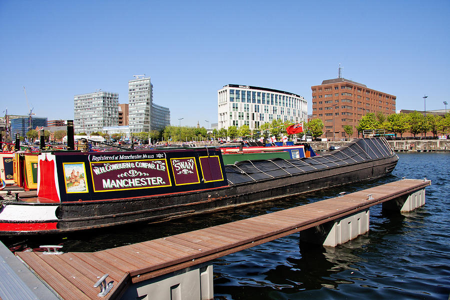 Narrowboat Berthed Liverpool Photograph by Paul Scoullar