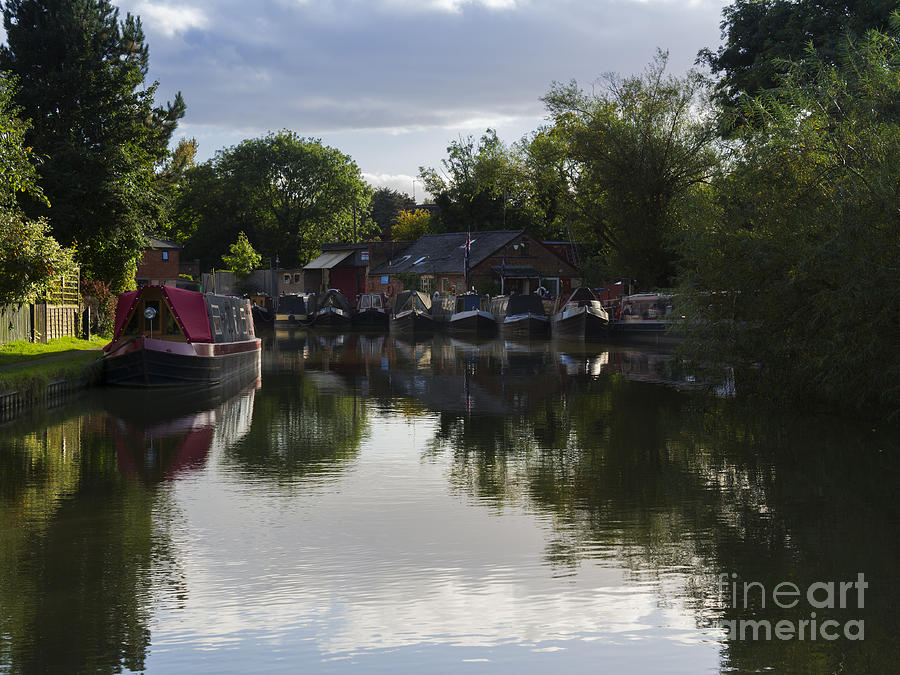 Narrowboats on the Grand Union Canal Photograph by Louise Heusinkveld