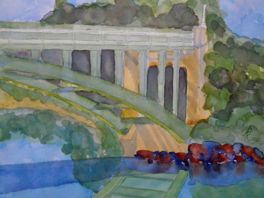 Narrowsburg Bridge Painting by Anna Ruzsan