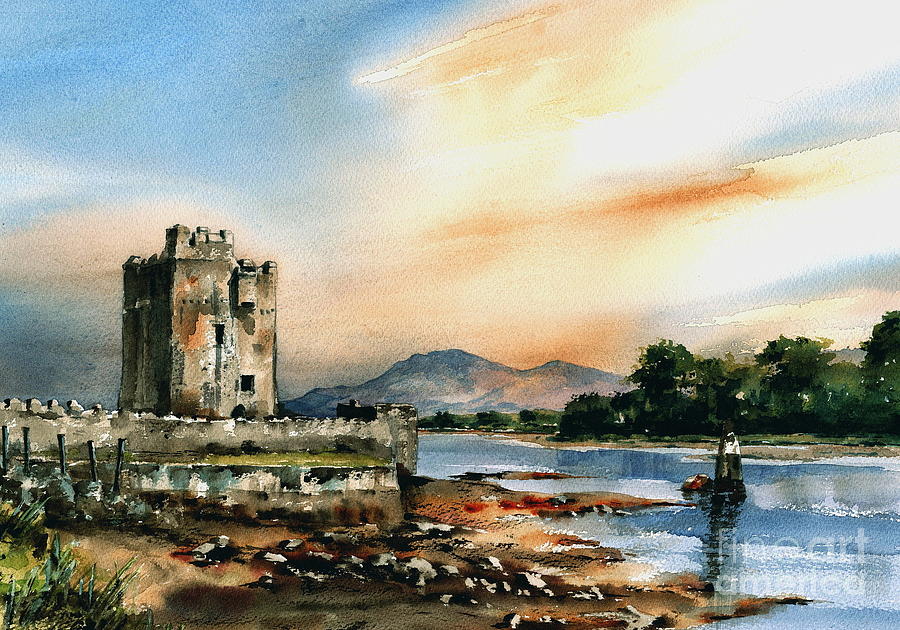 Narrowwater Castle   Down Painting by Val Byrne