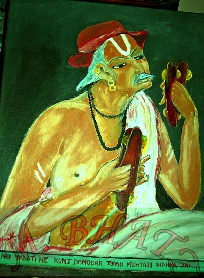 Narsinh Mehta Painting - Narshinh Mehta by M Bhatt