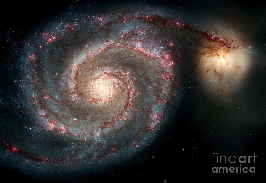 NASA Galaxies in a Tug of War Photograph by Rose Santuci-Sofranko