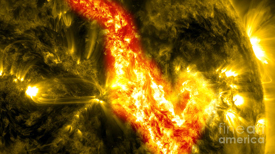 NASA Solar Filament Eruption and Canyon of Fire Photograph by Rose Santuci-Sofranko