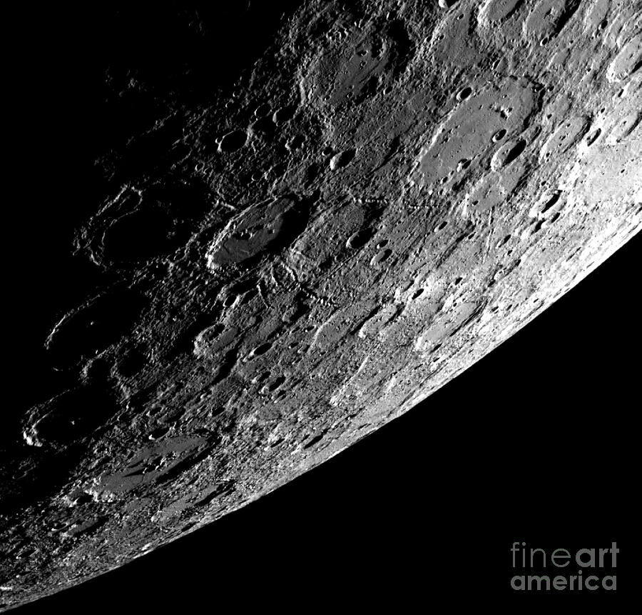 NASA Sunlit Side of the Planet Mercury Photograph by Rose Santuci-Sofranko