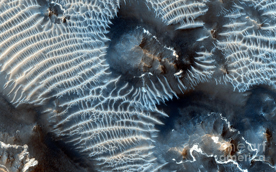 NASA Two Generations of Windblown Sediments on Mars Photograph by Rose Santuci-Sofranko