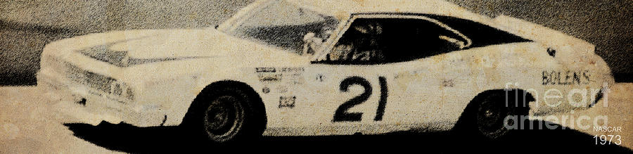 Nascar Drawing - Nascar 1973 by Drawspots Illustrations Nascar Drawing - Nascar 1973 by Drawspots Illustrations