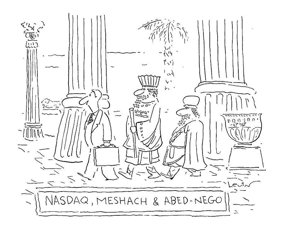 Nasdaq, Meshach And Abednego Drawing by Arnie Levin