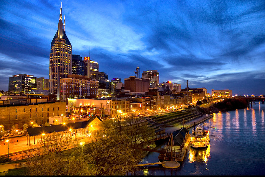 Nashville Blue and Gold Photograph by Diana Powell