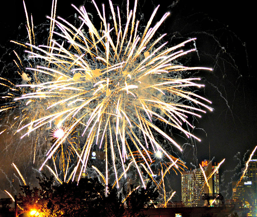 Nashville Fireworks 2014 Photograph by Ally  White