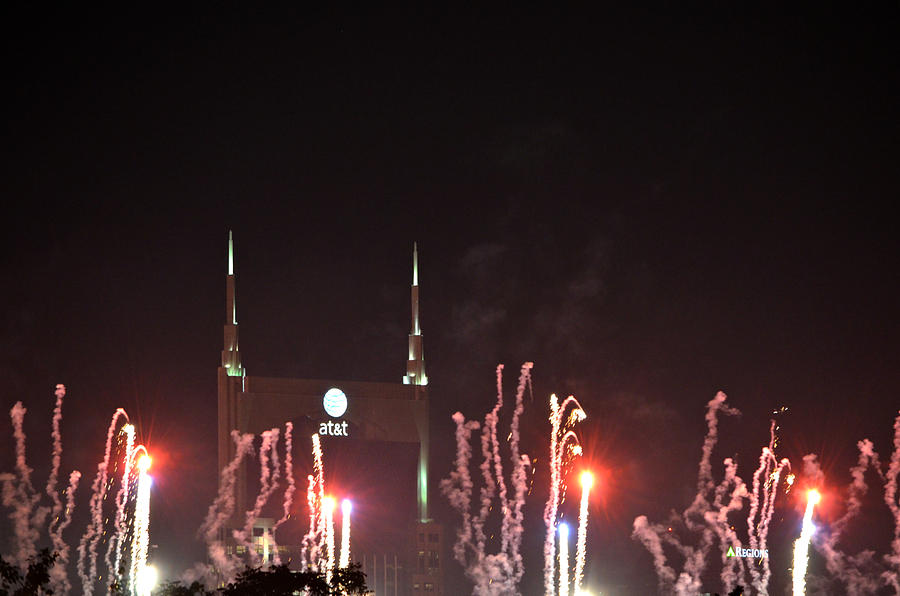 Nashville Fireworks 2014 Close Up Photograph by Ally  White