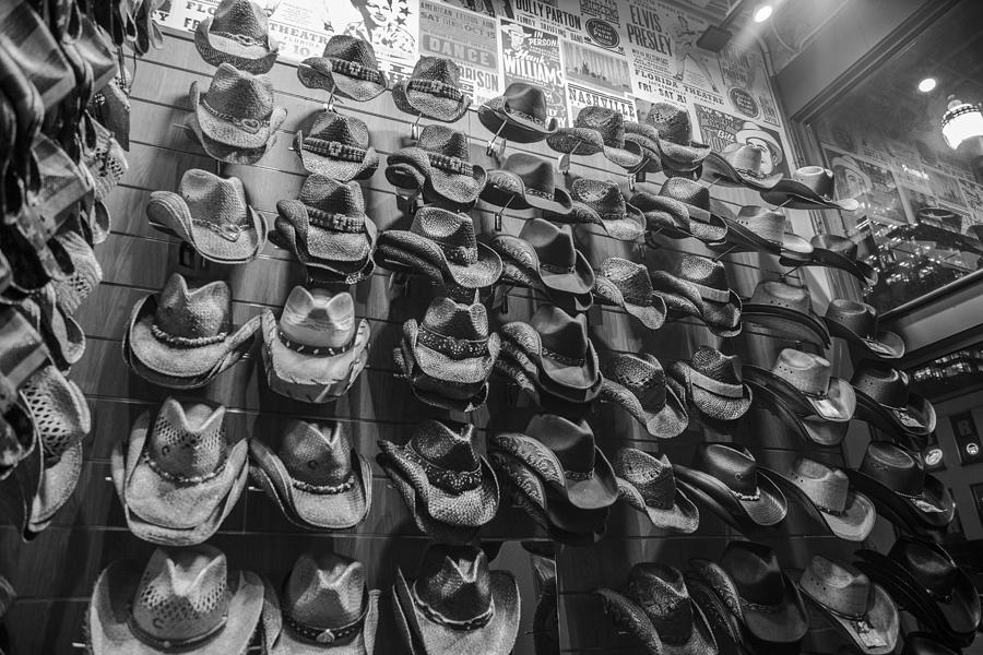 Nashville Hats Black and White Photograph by John McGraw