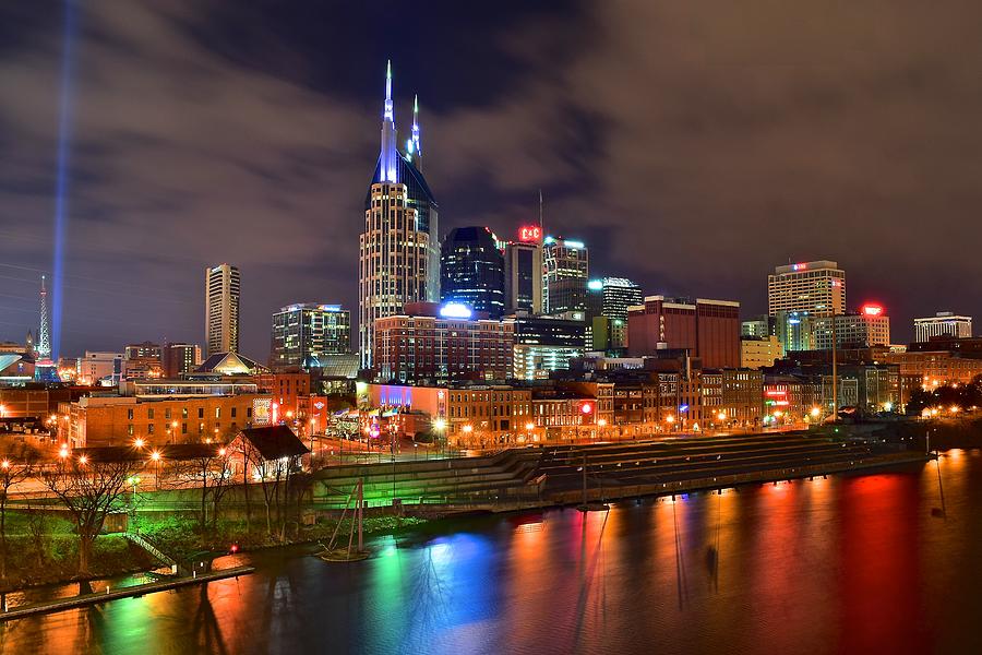 Batman Movie Photograph - Nashville is a Colorful Town by Frozen in Time Fine Art Photography