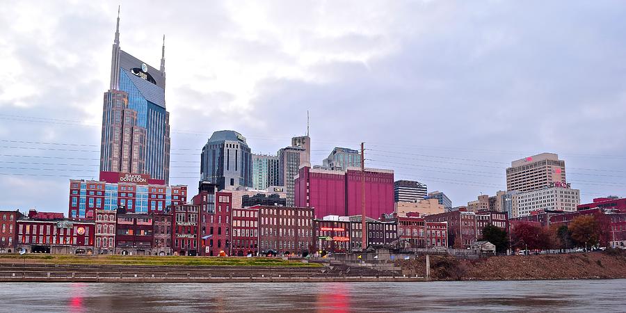 Nashville over the Cumberland River Photograph by Frozen in Time Fine Art Photography