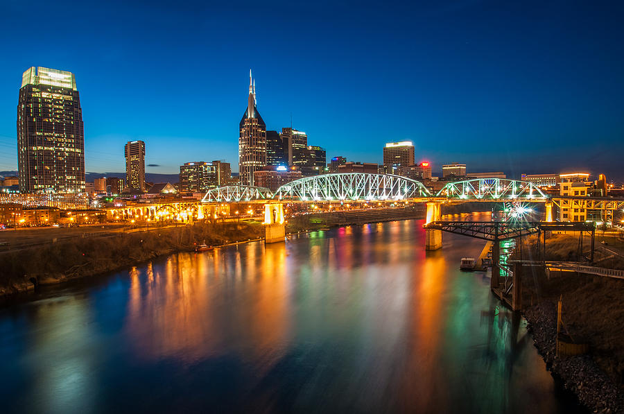 Nashville Skyline at Dusk Photograph by Devin Williams - Fine Art America