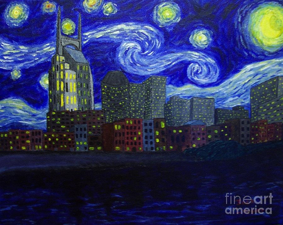 Dedication To Van Gogh Nashville Starry Nights Painting