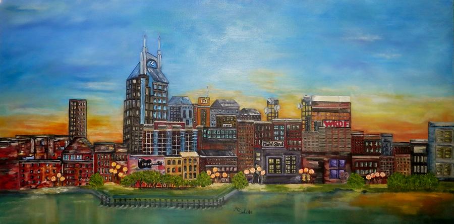 Nashville Tennessee Painting by Annamarie Sidella-Felts