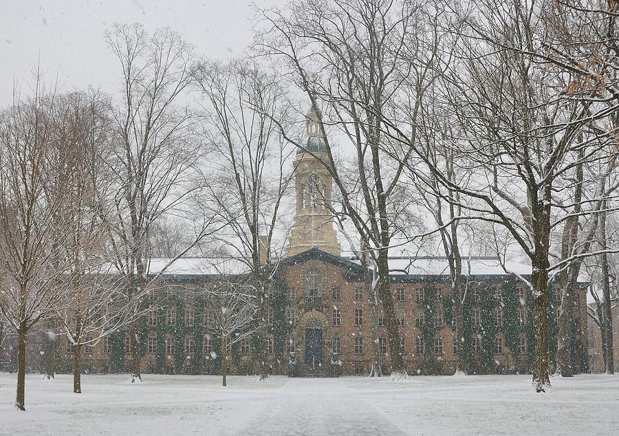 Nassau Hall Princeton in Snow Photograph by Steven Richman