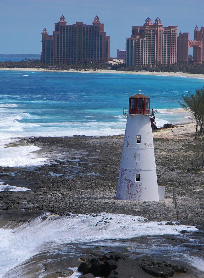 Nassau Lighthouse and Atlantis Photograph by Warren Thompson