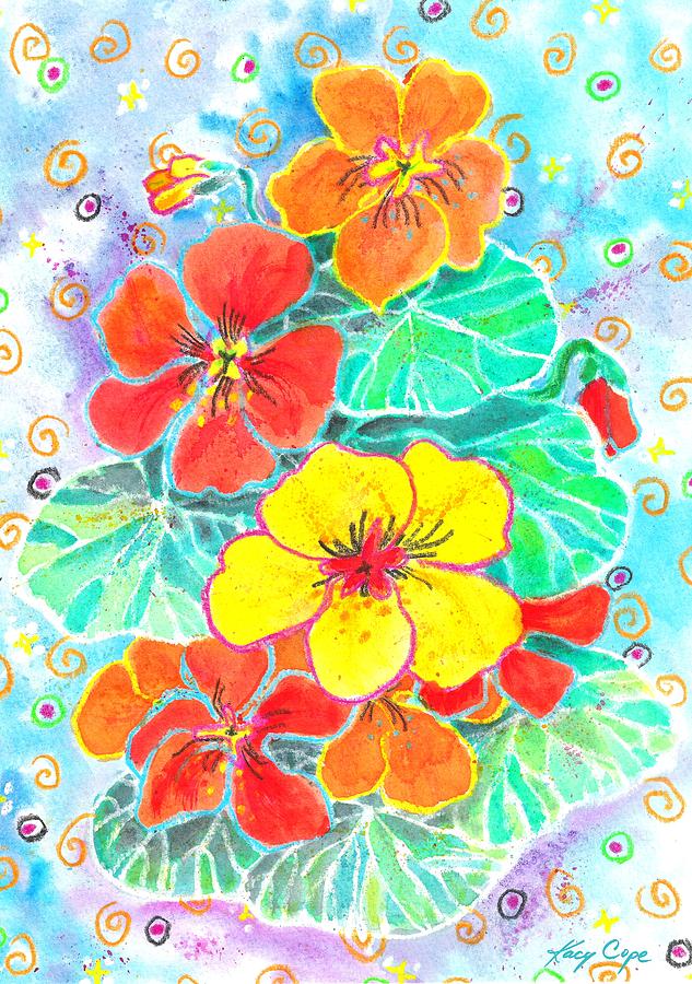 Flower Painting - Nasturtiums by Kacy Cope