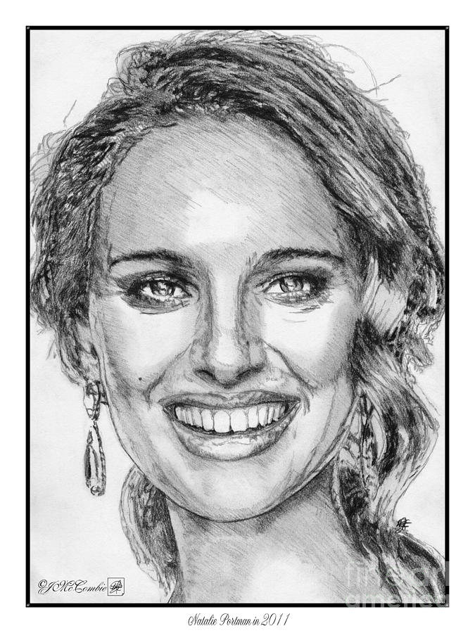 Natalie Portman in 2011 Drawing by J McCombie