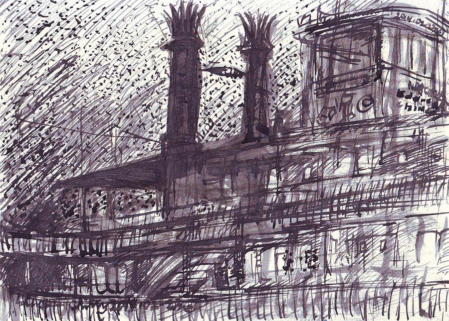 New Drawing - Natchez by Edward Ching New Drawing - Natchez by Edward Ching