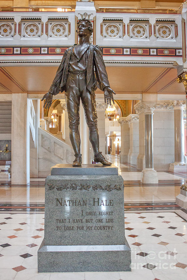 Nathan Hale Statue Photograph by Thomas Marchessault