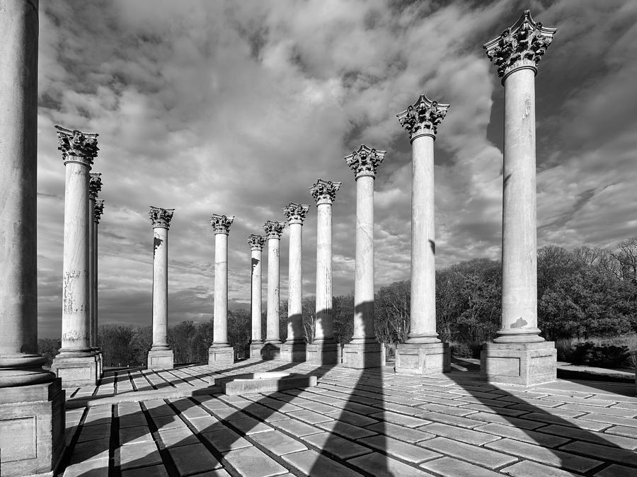 Architecture Photograph - National Capitol Columns - Washington D.C. by Brendan Reals