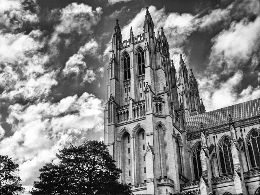 National Cathedral 1950 Photograph by Guy Whiteley