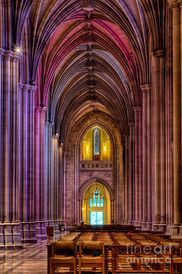 National Cathedral aisle Photograph by Izet Kapetanovic
