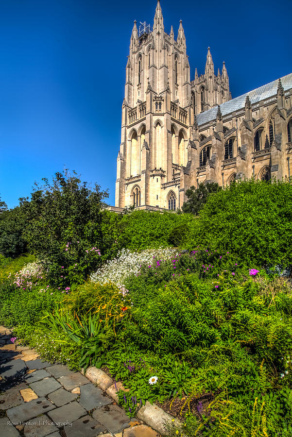 National Cathedral Garden Photograph by Ross Henton