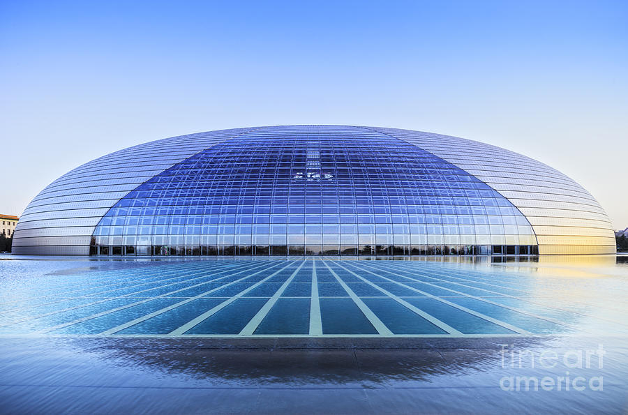 National Centre for the Performing Arts Beijing China Sunset Photograph by Colin and Linda McKie