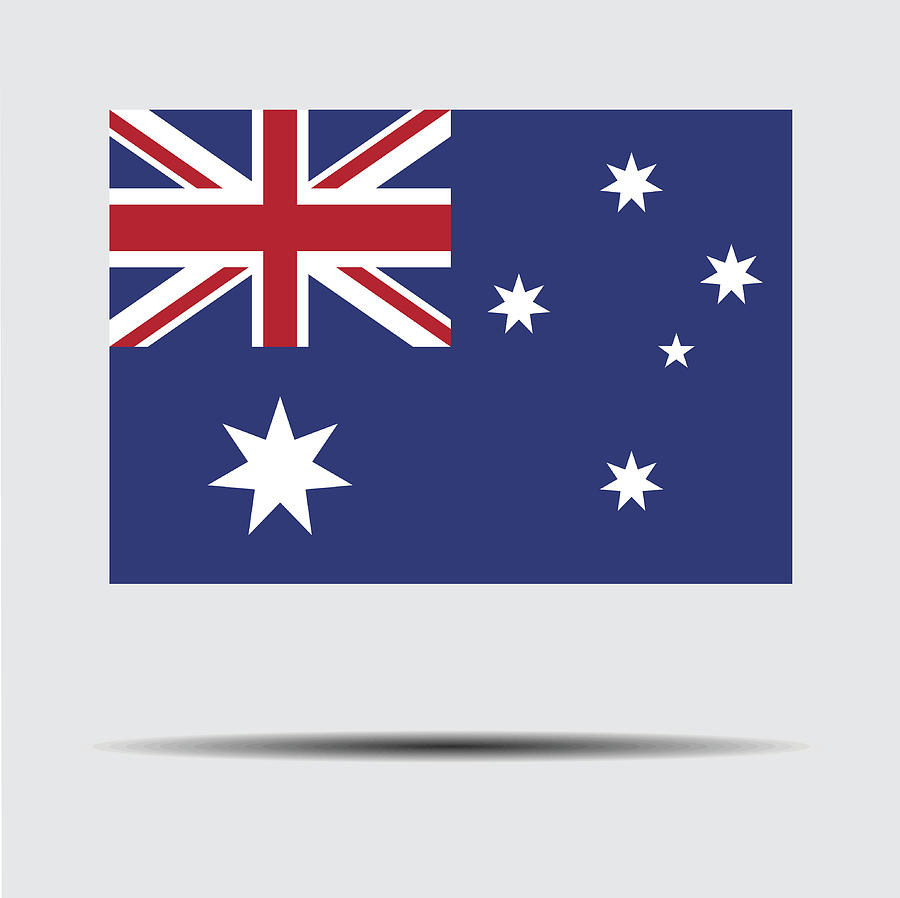 National flag of Australia Drawing by MyFortis
