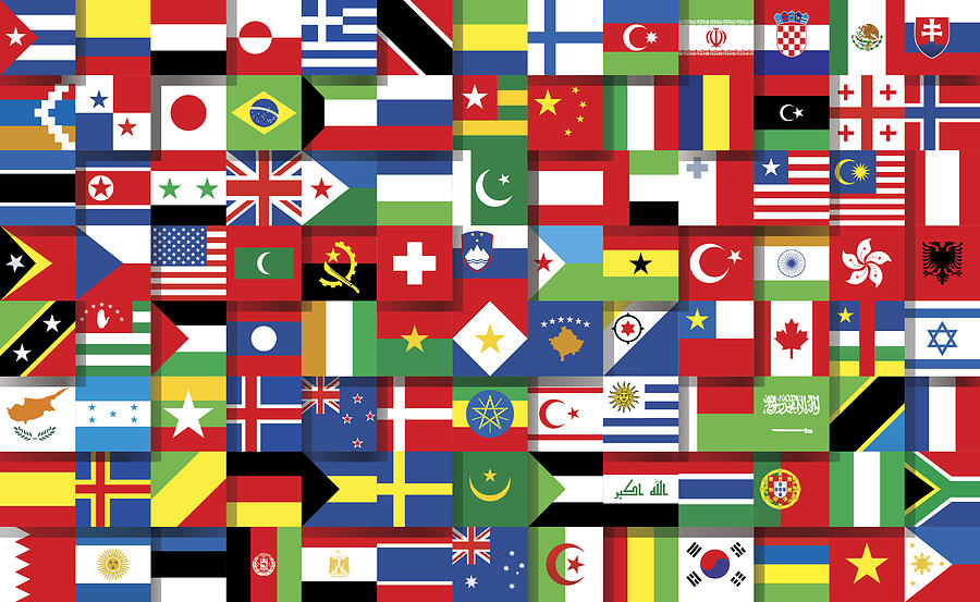 National Flags Drawing by Id-work