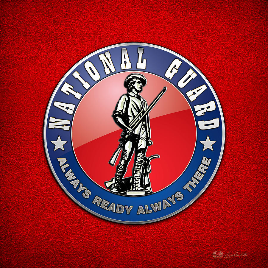 National Guard of the United States Emblem Digital Art by Serge Averbukh