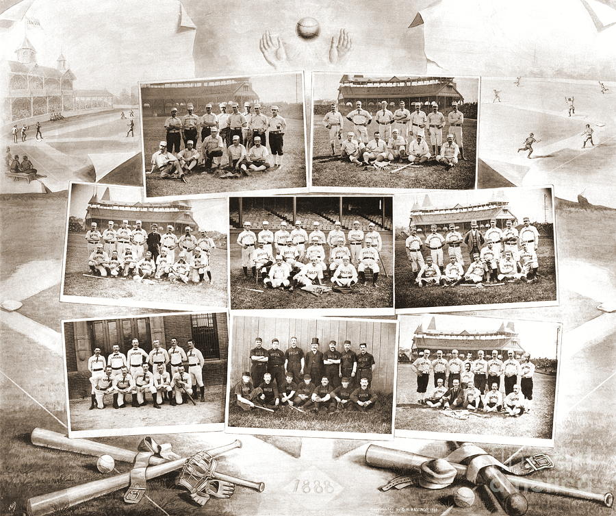 Washington Nationals Photograph - National League Baseball 1888 by Padre Art
