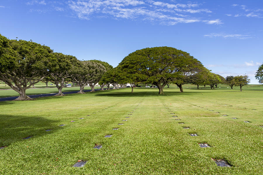 Honolulu Photograph - National Memorial Cemetery Honolulu Hawaii by Jianghui Zhang