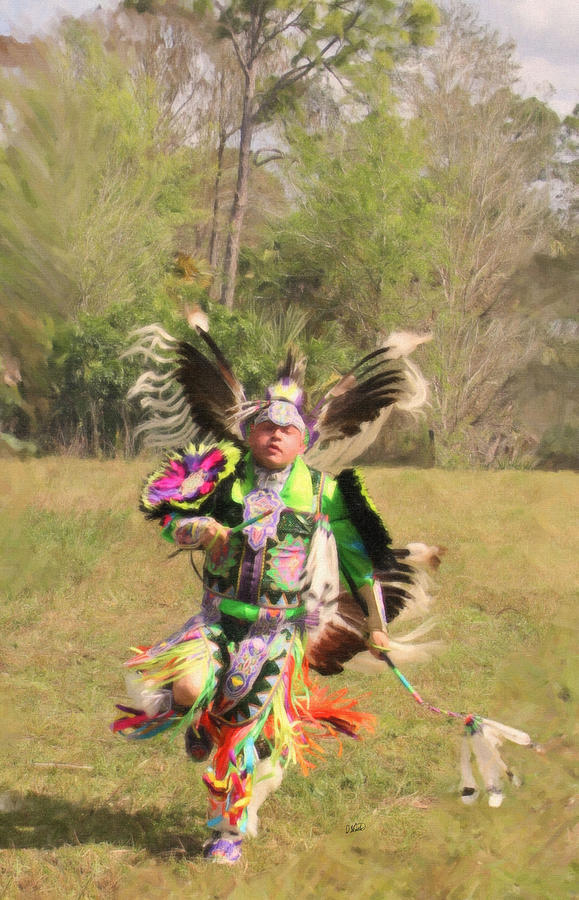 Native American Dancer - DWP1956887 Painting by Dean Wittle