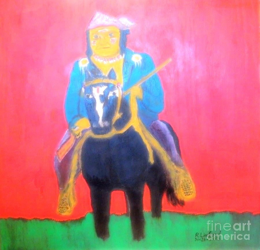 Native American Apache Geronimo 1 Painting by Richard W Linford